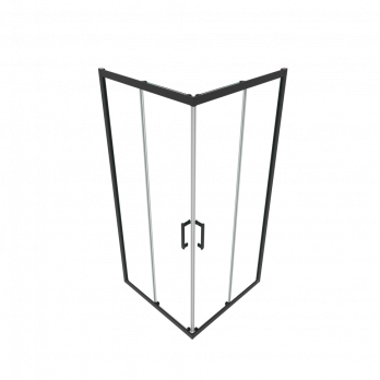 Душевое ограждение (без поддона) Фикс-Блэк 100*100, квадрат