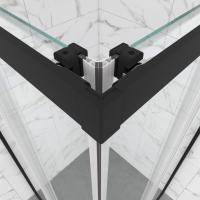 Душевое ограждение (без поддона) Фикс-Блэк 120*80, прямоугольник