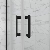 Душевое ограждение (без поддона) Фикс-Блэк 120*80, прямоугольник