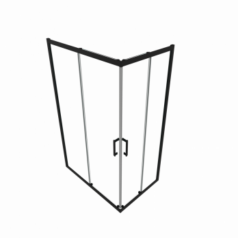 Душевое ограждение (без поддона) Фикс-Блэк 120*90, прямоугольник