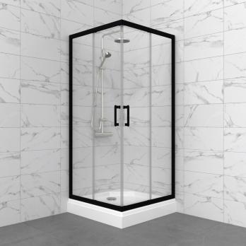 Душевое ограждение Фикс-Блэк 80*80, квадрат