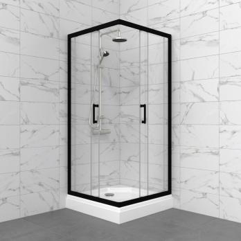 Душевое ограждение Фикс-Блэк 80*80, квадрат
