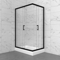 Душевое ограждение Фикс-Блэк 120*80, прямоугольник