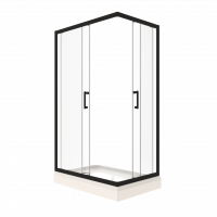 Душевое ограждение Фикс-Блэк 120*80, прямоугольник
