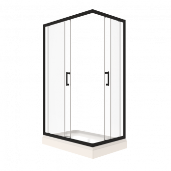 Душевое ограждение Фикс-Блэк 120*80, прямоугольник