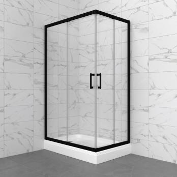 Душевое ограждение Фикс-Блэк 120*80, прямоугольник