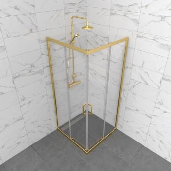 Душевое ограждение (без поддона) Фикс-Голд 100*100, квадрат