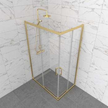 Душевое ограждение (без поддона) Фикс-Голд 120*80, прямоугольник