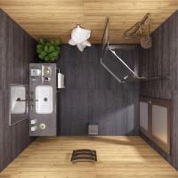 Душевое ограждение (без поддона) Дека-Хром, 90х90, пятиугольник