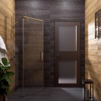 Душевое ограждение (без поддона) Дека-Хром, 90х90, пятиугольник