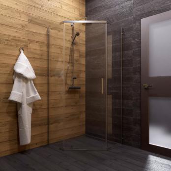 Душевое ограждение (без поддона) Дека-Хром, 90х90, пятиугольник