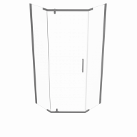 Душевое ограждение (без поддона) Дека-Графит, 90х90, пятиугольник