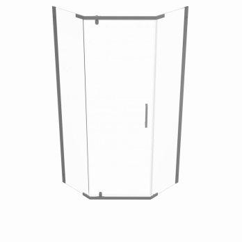 Душевое ограждение (без поддона) Дека-Графит, 90х90, пятиугольник