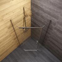 Душевое ограждение (без поддона) Дека-Хром, 100х100, пятиугольник