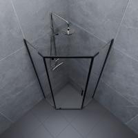 Душевое ограждение (без поддона) Дека-Блэк, 100х100, пятиугольник