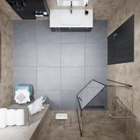 Душевое ограждение (без поддона) Дека-Блэк, 100х100, пятиугольник