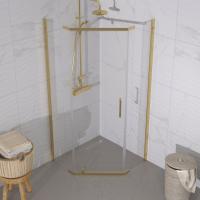 Душевое ограждение (без поддона) Дека-Голд, 100х100, пятиугольник