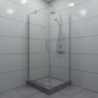 Душевое ограждение (без поддона) Терра-Хром, 90х90, квадрат