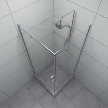 Душевое ограждение (без поддона) Терра-Хром, 90х90, квадрат