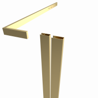 Душевое ограждение Терра-Голд, 90х90, квадрат низкий поддон