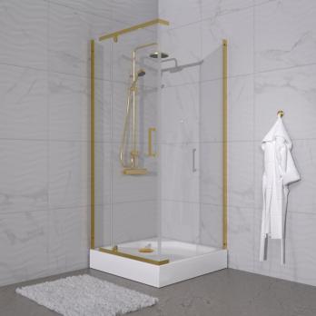 Душевое ограждение Терра-Голд, 90х90, квадрат низкий поддон