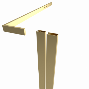 Душевое ограждение Терра-Голд, 90х90, квадрат низкий поддон