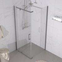 Душевое ограждение (без поддона) Терра-Графит, 90х90, квадрат