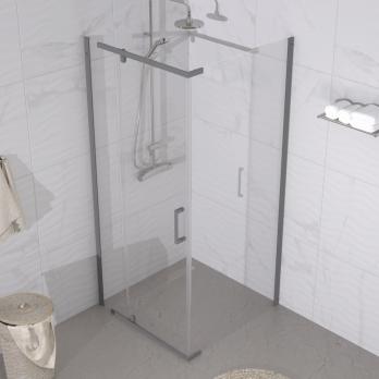 Душевое ограждение (без поддона) Терра-Графит, 90х90, квадрат