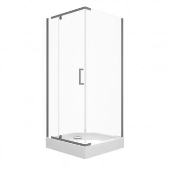 Душевое ограждение Терра-Графит, 90х90, квадрат низкий поддон