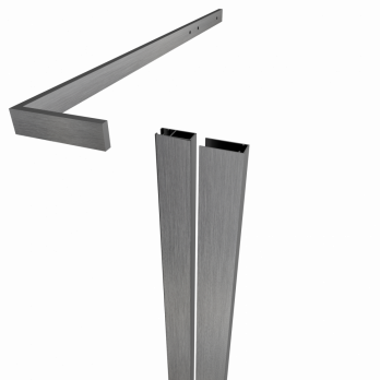 Душевое ограждение Терра-Графит, 90х90, квадрат низкий поддон