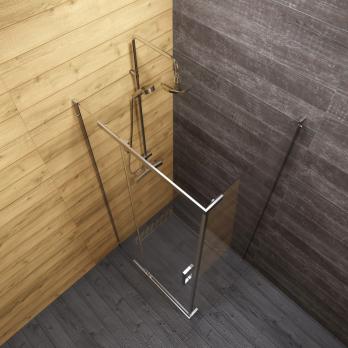 Душевое ограждение (без поддона) Терра-Хром, 120х90, прямоугольник