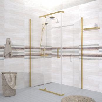 Душевое ограждение (без поддона) Терра-Голд, 120х90, прямоугольник