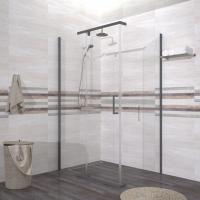 Душевое ограждение (без поддона) Терра-Графит, 120х90, прямоугольник