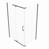 Душевое ограждение (без поддона) Терра-Графит, 120х90, прямоугольник