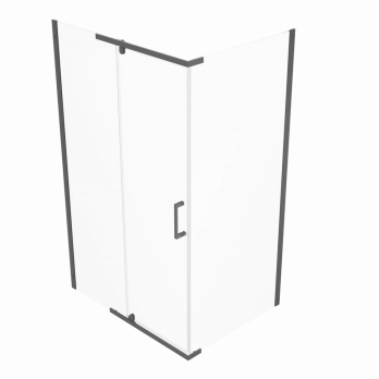 Душевое ограждение (без поддона) Терра-Графит, 120х90, прямоугольник