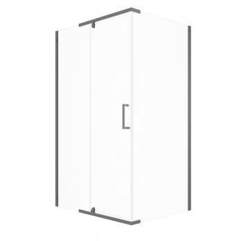 Душевое ограждение (без поддона) Терра-Графит, 120х90, прямоугольник