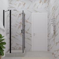 Душевое ограждение (без поддона) Тау-БЛЭК, 90х90, квадрат