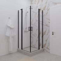 Душевое ограждение (без поддона) Тау-БЛЭК, 90х90, квадрат