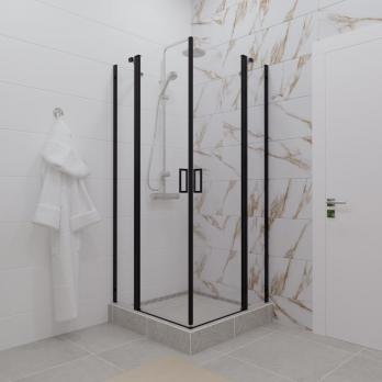 Душевое ограждение (без поддона) Тау-БЛЭК, 90х90, квадрат