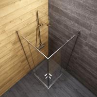 Душевое ограждение (без поддона) Каппа-Хром, 90х90, квадрат