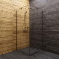 Душевое ограждение (без поддона) Каппа-Хром, 90х90, квадрат