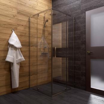 Душевое ограждение (без поддона) Каппа-Хром, 90х90, квадрат