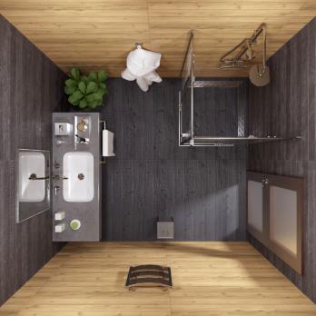 Душевое ограждение (без поддона) Каппа-Хром, 90х90, квадрат