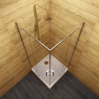 Душевое ограждение Каппа-Хром 90х90, квадрат, низкий поддон