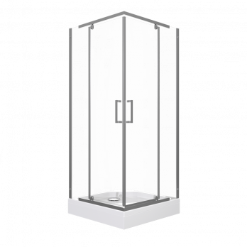 Душевое ограждение Каппа-Хром 90х90, квадрат, низкий поддон