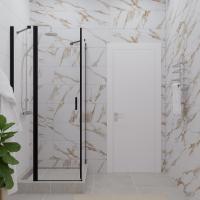 Душевое ограждение (без поддона) Йота-Блэк, 90х90, квадрат