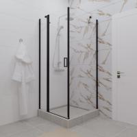 Душевое ограждение (без поддона) Йота-Блэк, 90х90, квадрат