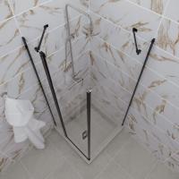 Душевое ограждение (без поддона) Йота-Блэк, 90х90, квадрат