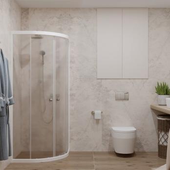 Душевое ограждение (без поддона) Ультра 80*80*185 полукруг