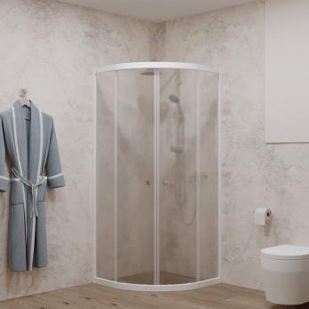 Душевое ограждение (без поддона) Ультра 80*80*185 полукруг